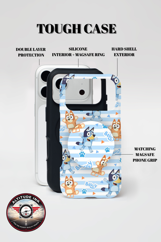 Blue Dog 2 MagSafe Tough Case + MagSafe Phone Grip