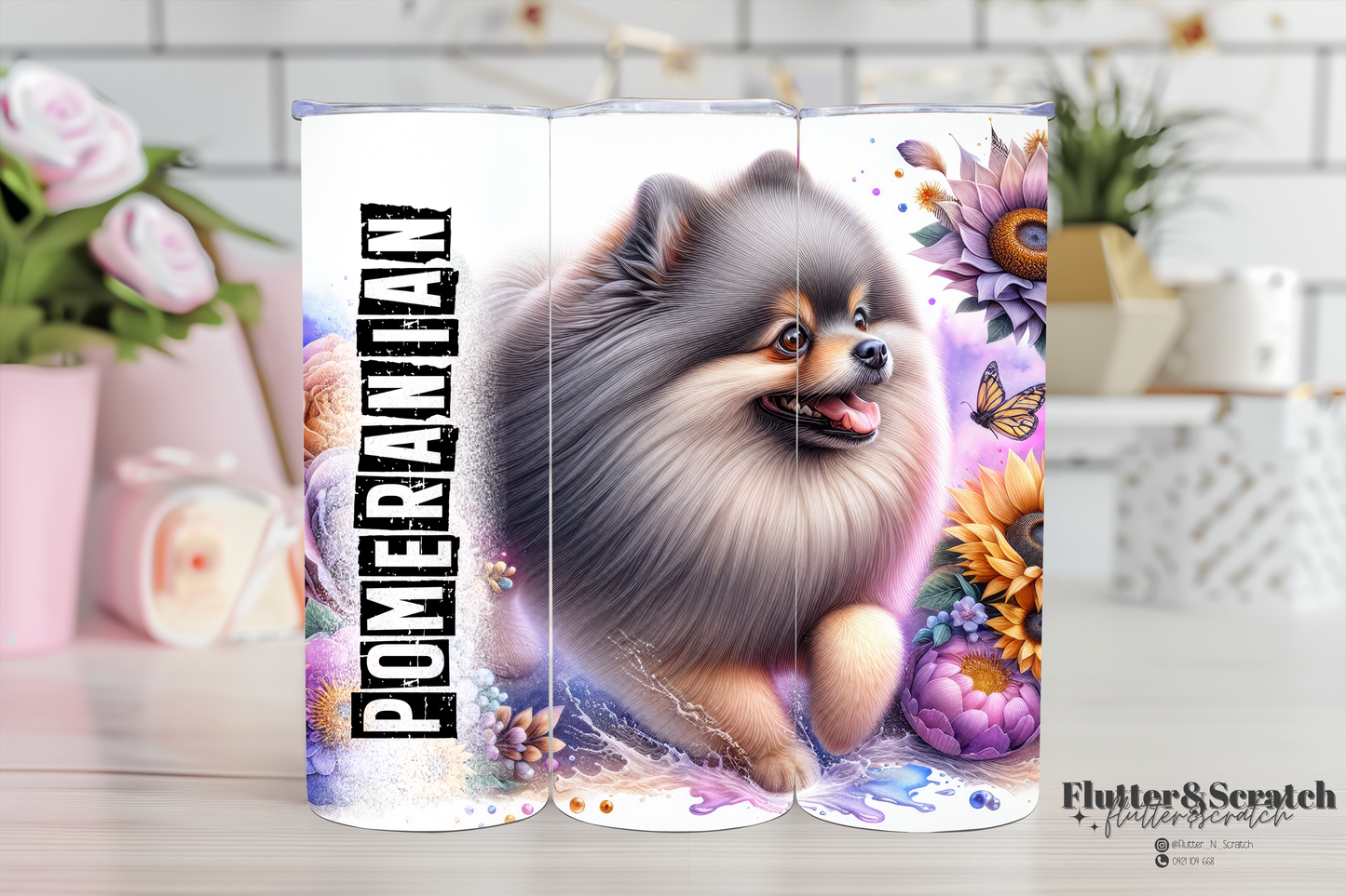 Pomeranian Dark Hair 20oz Tumbler