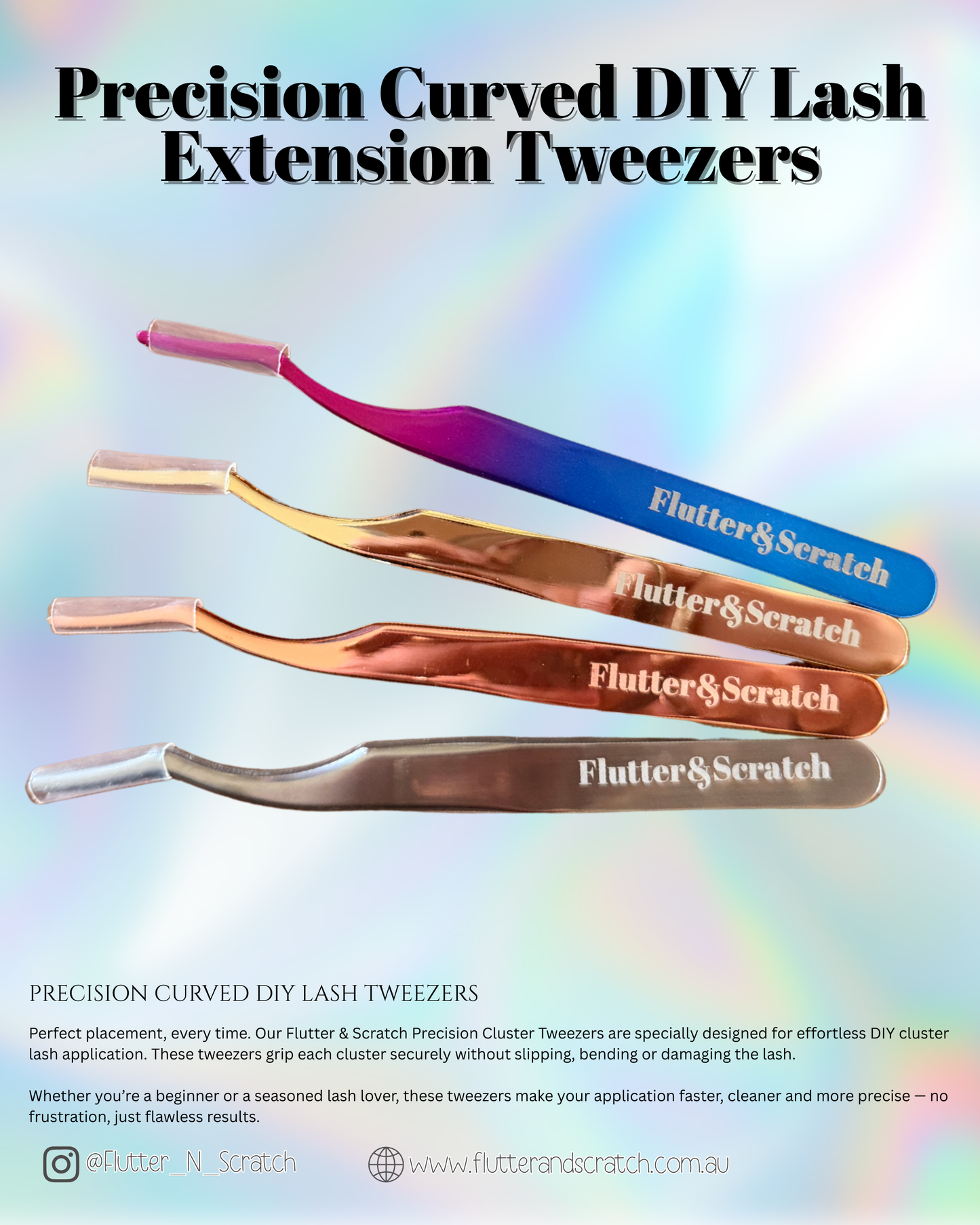 Precision Curved DIY Lash Extension Tweezers ✨