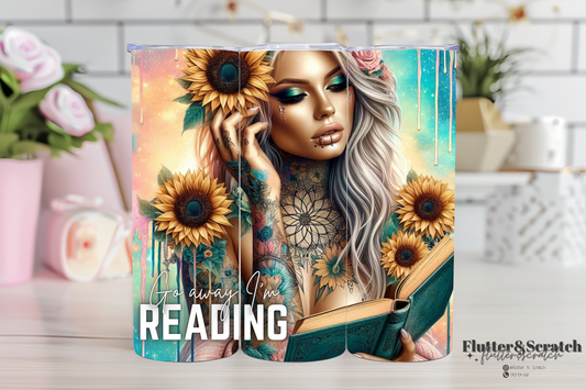 Go Away I'm Reading 20oz Tumbler