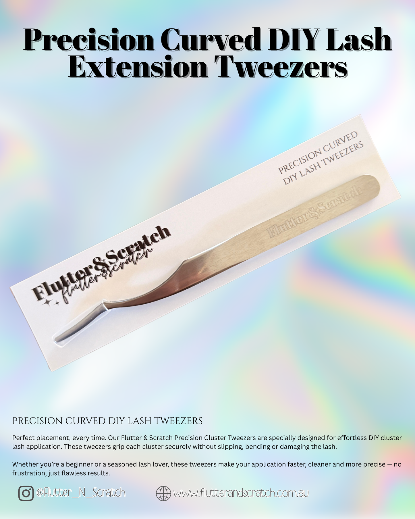 Precision Curved DIY Lash Extension Tweezers ✨