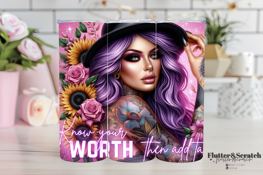 Know Your Worth 20oz Tumbler