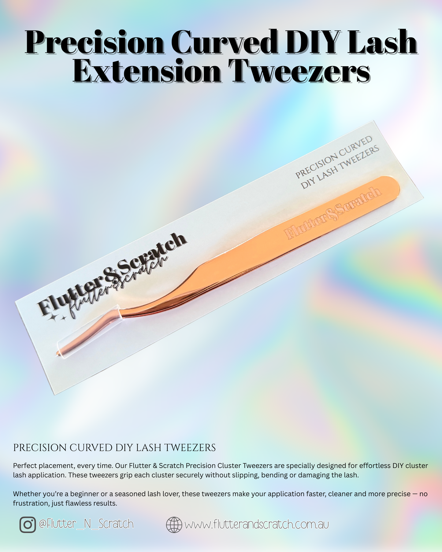 Precision Curved DIY Lash Extension Tweezers ✨