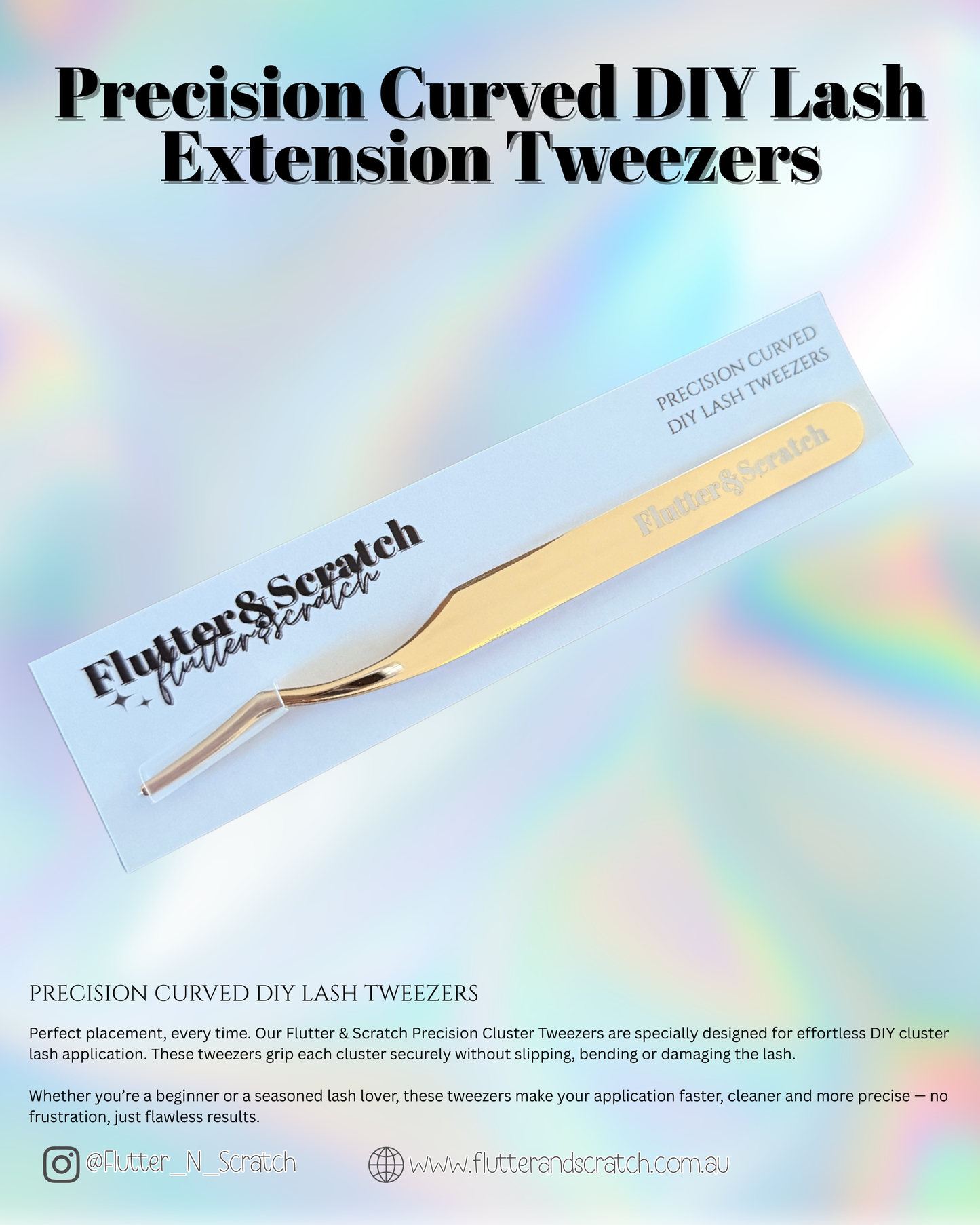 Precision Curved DIY Lash Extension Tweezers ✨