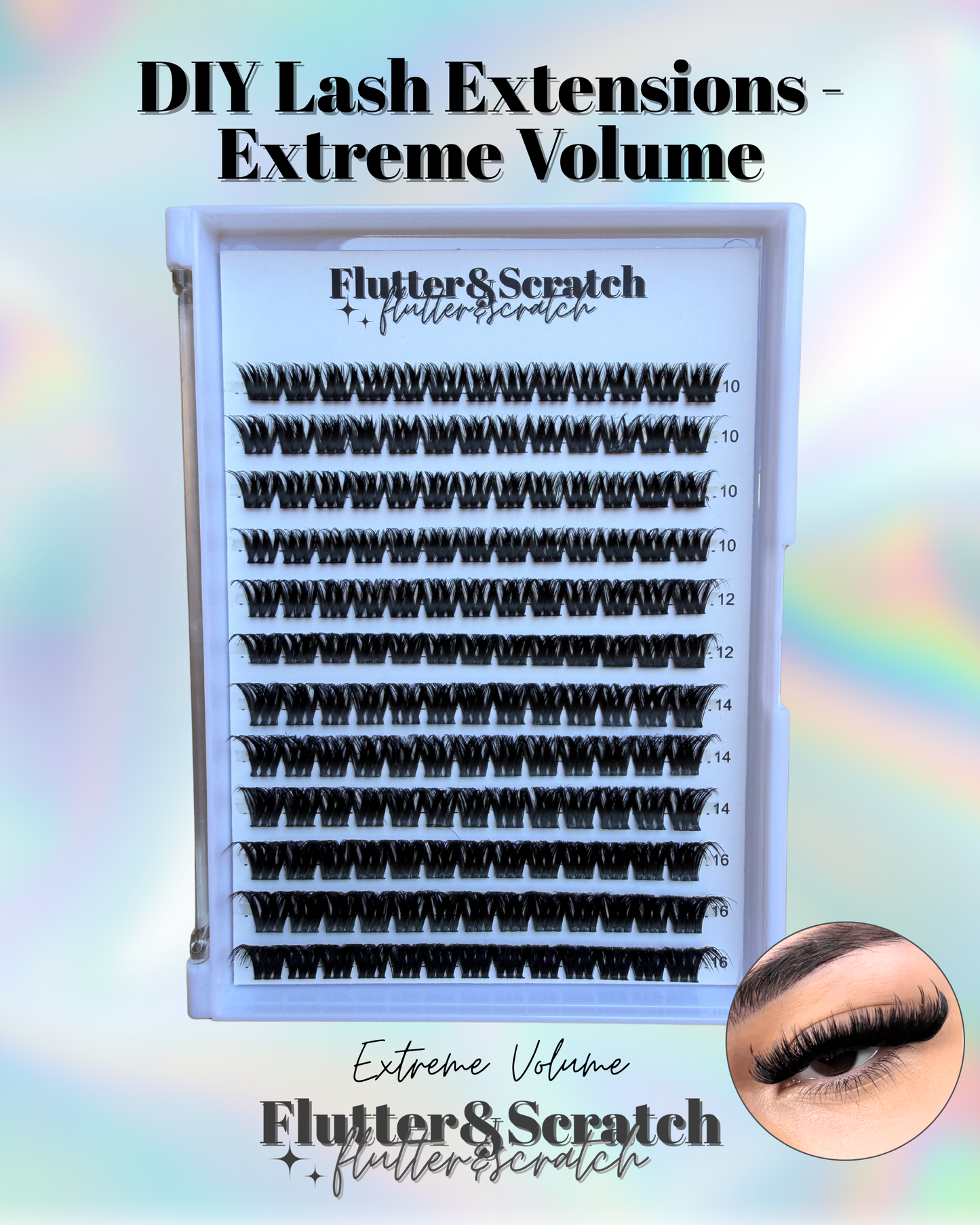Extreme Volume 100D DIY Lash Extensions🔥🖤