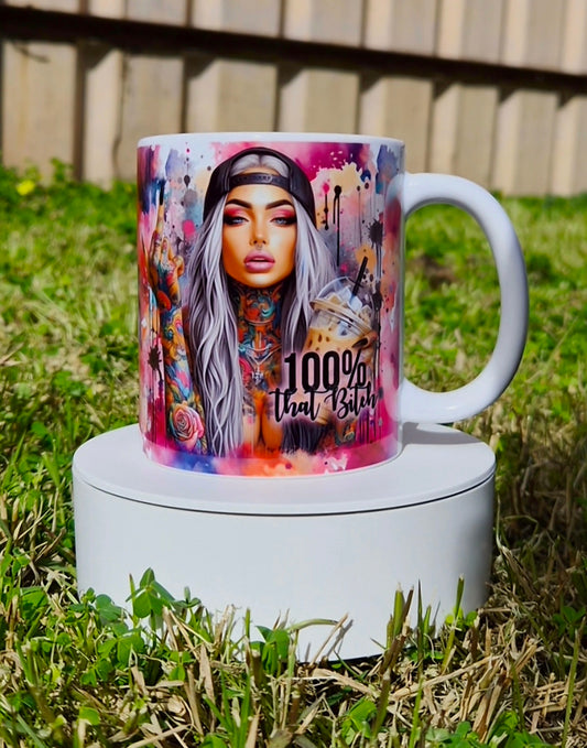 100% That B*tch – 11oz Coloured Mug